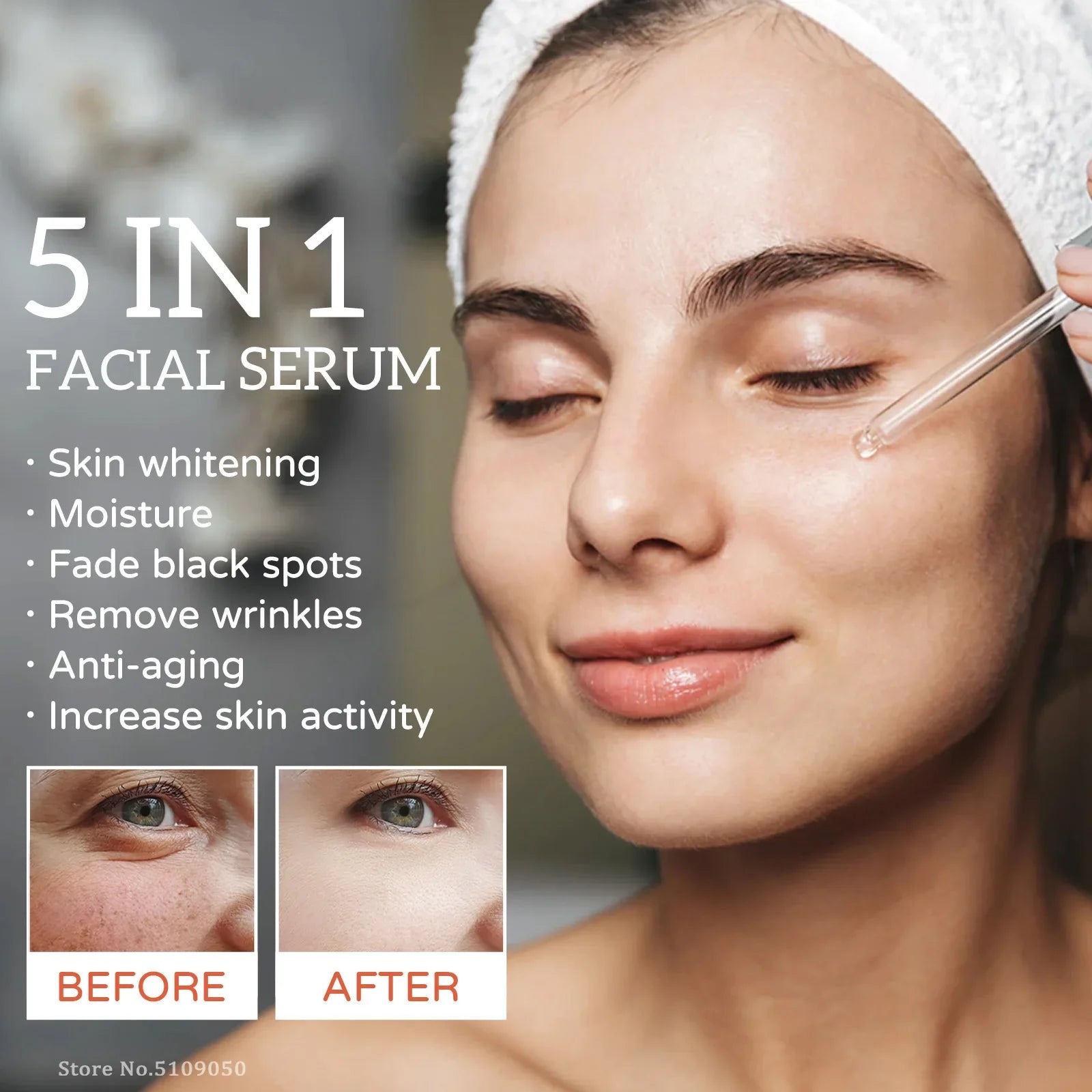 5-in-1 Face Serum with Hyaluronic Acid & Vitamin C