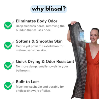 Blissal Exfoliating Antibacterial Shower Towel