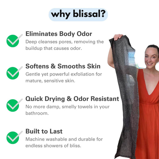 Blissal Exfoliating Antibacterial Shower Towel